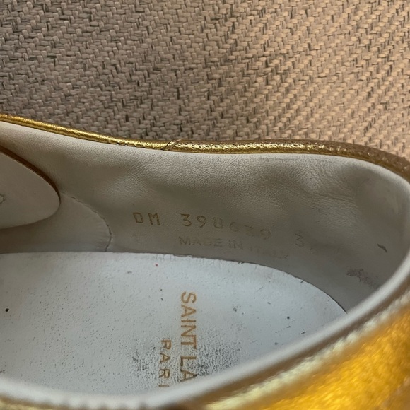 Saint Laurent Gold Sneakers 36 - Picture 7 of 9